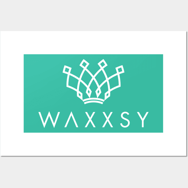 Full White Waxxsy Logo Wall Art by Waxxsy